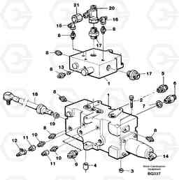 15167 Control valve with fitting parts A35C SER NO 4621-, SER NO USA 60001-, Volvo Construction Equipment