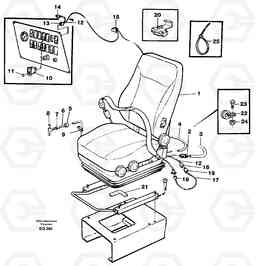 65921 Operator's seat, air suspensioned and heated A35C SER NO 4621-, SER NO USA 60001-, Volvo Construction Equipment