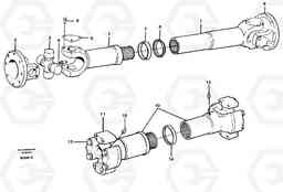 58906 Propeller shaft A35C SER NO 4621-, SER NO USA 60001-, Volvo Construction Equipment