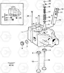 24601 Cylinder head A40 SER NO 1201-, SER NO USA 60101-, Volvo Construction Equipment