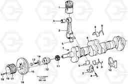 23468 Crankshaft and related parts A40 SER NO 1201-, SER NO USA 60101-, Volvo Construction Equipment