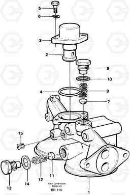 56975 Oil filter housing A40 SER NO 1201-, SER NO USA 60101-, Volvo Construction Equipment