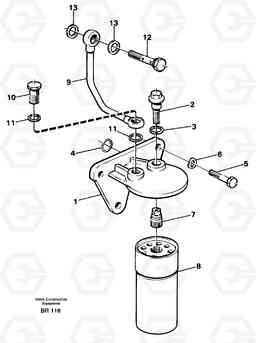 22634 Oil filter by pass A40 SER NO 1201-, SER NO USA 60101-, Volvo Construction Equipment