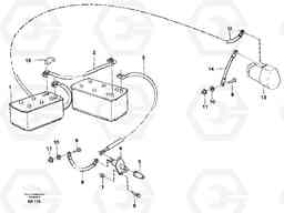 22646 Battery with assembling details A40 SER NO 1201-, SER NO USA 60101-, Volvo Construction Equipment