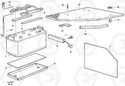 65923 Battery cover with fitting parts A40 SER NO 1201-, SER NO USA 60101-, Volvo Construction Equipment