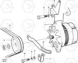 23752 Alternator with assembling details A40 SER NO 1201-, SER NO USA 60101-, Volvo Construction Equipment