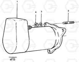 23754 Starter motor with assembling details A40 SER NO 1201-, SER NO USA 60101-, Volvo Construction Equipment