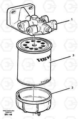 23470 Water separator A40 SER NO 1201-, SER NO USA 60101-, Volvo Construction Equipment