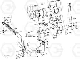 82093 Exhaust system, silencer A40 SER NO 1201-, SER NO USA 60101-, Volvo Construction Equipment