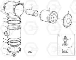 23743 Air filter A40 SER NO 1201-, SER NO USA 60101-, Volvo Construction Equipment