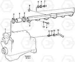 67768 Coolant pipe, cylinder head A40 SER NO 1201-, SER NO USA 60101-, Volvo Construction Equipment