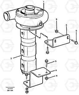 60982 Water pump, secondary A40 SER NO 1201-, SER NO USA 60101-, Volvo Construction Equipment