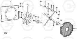 84313 Fan and fan shroud A40 SER NO 1201-, SER NO USA 60101-, Volvo Construction Equipment