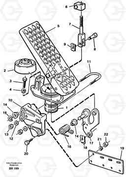 90571 Accelerator pedal A40 SER NO 1201-, SER NO USA 60101-, Volvo Construction Equipment