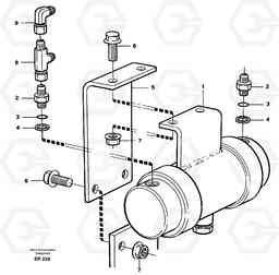 20496 Damping cylinder with fitting parts. A40 SER NO 1201-, SER NO USA 60101-, Volvo Construction Equipment