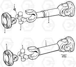 24665 Propeller shaft A40 SER NO 1201-, SER NO USA 60101-, Volvo Construction Equipment