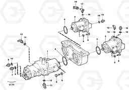 59018 Hydraulic pump with fitting parts A40 SER NO 1201-, SER NO USA 60101-, Volvo Construction Equipment