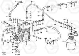 90624 Air-compressor with fitting parts A40 SER NO 1201-, SER NO USA 60101-, Volvo Construction Equipment