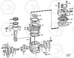 16237 Air compressor A40 SER NO 1201-, SER NO USA 60101-, Volvo Construction Equipment