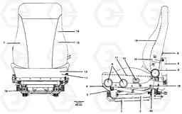 38302 Operator's seat A40 SER NO 1201-, SER NO USA 60101-, Volvo Construction Equipment