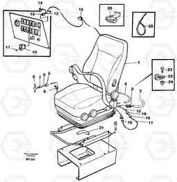65925 Operator's seat, heated, air suspensioned. A40 SER NO 1201-, SER NO USA 60101-, Volvo Construction Equipment