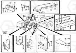 91284 Mudflap, motor unit A40 SER NO 1201-, SER NO USA 60101-, Volvo Construction Equipment