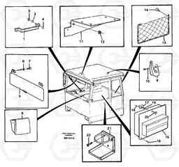 84424 Interior equipment, cab A40 SER NO 1201-, SER NO USA 60101-, Volvo Construction Equipment