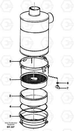 84355 Oil bath air filter A40 SER NO 1201-, SER NO USA 60101-, Volvo Construction Equipment