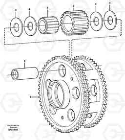 22121 Planet kit, stage 3 A40 SER NO 1201-, SER NO USA 60101-, Volvo Construction Equipment