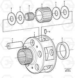 22122 Planet kit, stage 4 A40 SER NO 1201-, SER NO USA 60101-, Volvo Construction Equipment