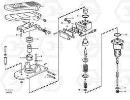 54367 Footbrake valve A40 SER NO 1201-, SER NO USA 60101-, Volvo Construction Equipment