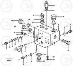 98768 Valve housing A40 SER NO 1201-, SER NO USA 60101-, Volvo Construction Equipment