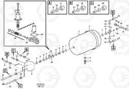 64002 Compressed-air reservoir with fitting parts A35D, Volvo Construction Equipment