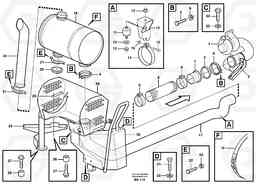 64500 Exhaust system, silencer A35D, Volvo Construction Equipment