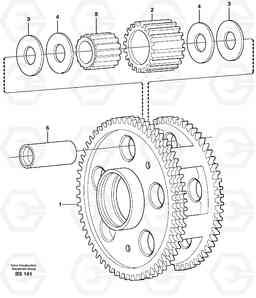 16196 Planet kit, stage 3 A35D, Volvo Construction Equipment