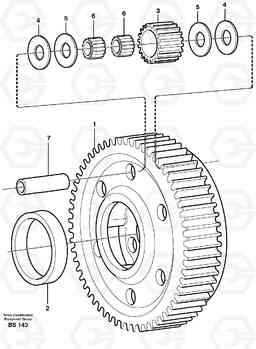 16198 Planet kit, stage 5 A35D, Volvo Construction Equipment