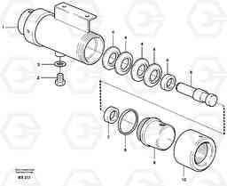 33264 Damping cylinder A35D, Volvo Construction Equipment