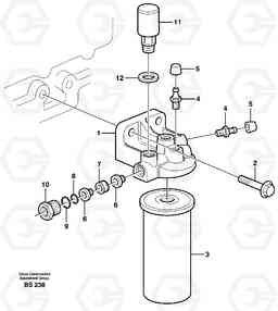 64498 Fuel filter A35D, Volvo Construction Equipment