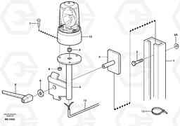 80857 Rotating beacon A35D, Volvo Construction Equipment