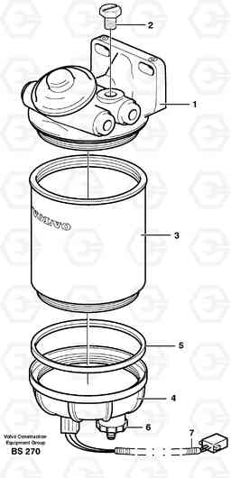 7261 Water separator A35D, Volvo Construction Equipment