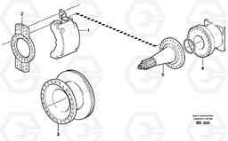 16671 Rear wheel brake, axle 1 A35D, Volvo Construction Equipment