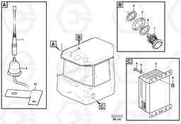 38859 Voltage converter and cable harness for radio A35D, Volvo Construction Equipment