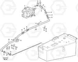 20945 Hydraulic system, oil return pipe A35D, Volvo Construction Equipment