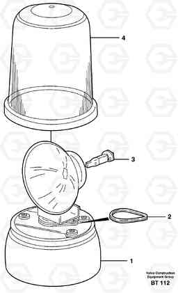 16744 Rotating beacon A40D, Volvo Construction Equipment