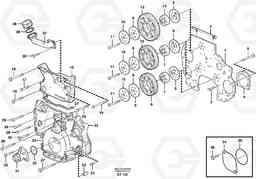 75802 Timing gear casing and gears A40D, Volvo Construction Equipment