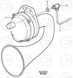 20204 Air system, horn T450D, Volvo Construction Equipment