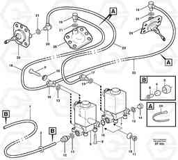 64005 Pneumatic system, 6x6 and diff lock, load unit A40D, Volvo Construction Equipment