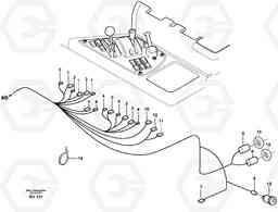 56222 Cable harnesses, control panel A25D S/N -12999, - 61118 USA, Volvo Construction Equipment