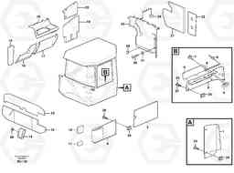 71348 Upholstery and insulation, cab side and climate unit A25D S/N 13001 -, Volvo Construction Equipment