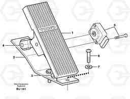 100185 Accelerator pedal A30D S/N 12001 - S/N 73000 - BRA, Volvo Construction Equipment
